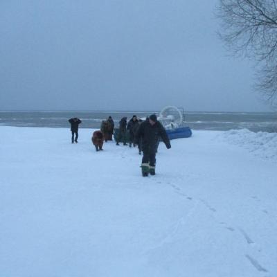 ВОСВОД Ярославль: Спасение рыбаков на озере Плещеево